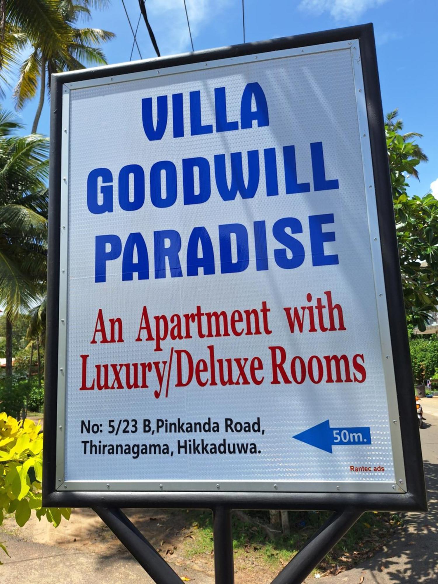 Villa Goodwill Paradise Hikkaduwa Exterior foto